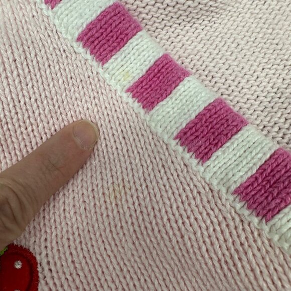 Vintage 1990s Quacker Factory Pink Knit Cardigan Summer Short Sleeve Plus Size - Picture 6 of 8